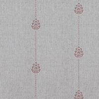Pink Patterned Stripe Linen Curtain Fabric - Maybel Dusty Pink - Natural base fabric.