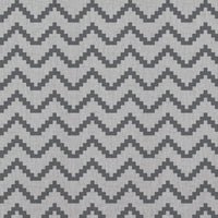 Grey Patterned Linen Curtain Fabric - Azig Ash - Natural base fabric.