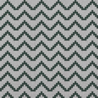 Green Patterned Linen Curtain Fabric - Azig Dark Pine - Natural base fabric.