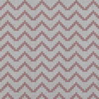 Pink Patterned Linen Curtain Fabric - Azig Dusty Pink - Natural base fabric.