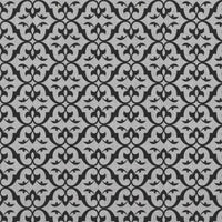 Black Patterned Linen Curtain Fabric - Brita Black - Natural base fabric.