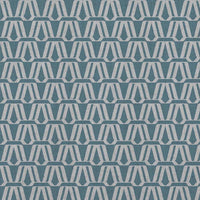 Elva Marine - Natural curtain fabric, Blue contemporary print