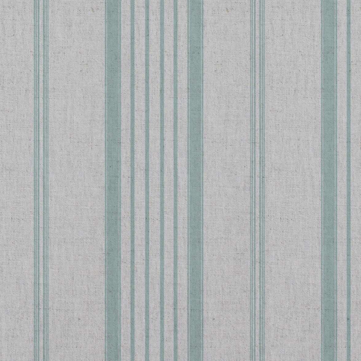 Freja Duck Egg - Curtain fabric with Light Blue stripes