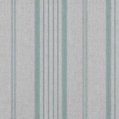 Freja Duck Egg - Curtain fabric with Light Blue stripes