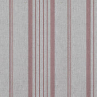 Pink Striped Linen Curtain Fabric - Freja Dusty Pink - Natural base fabric.