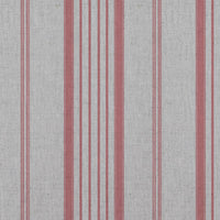 Pink Striped Linen Curtain Fabric - Freja Sweetpea - Natural base fabric.