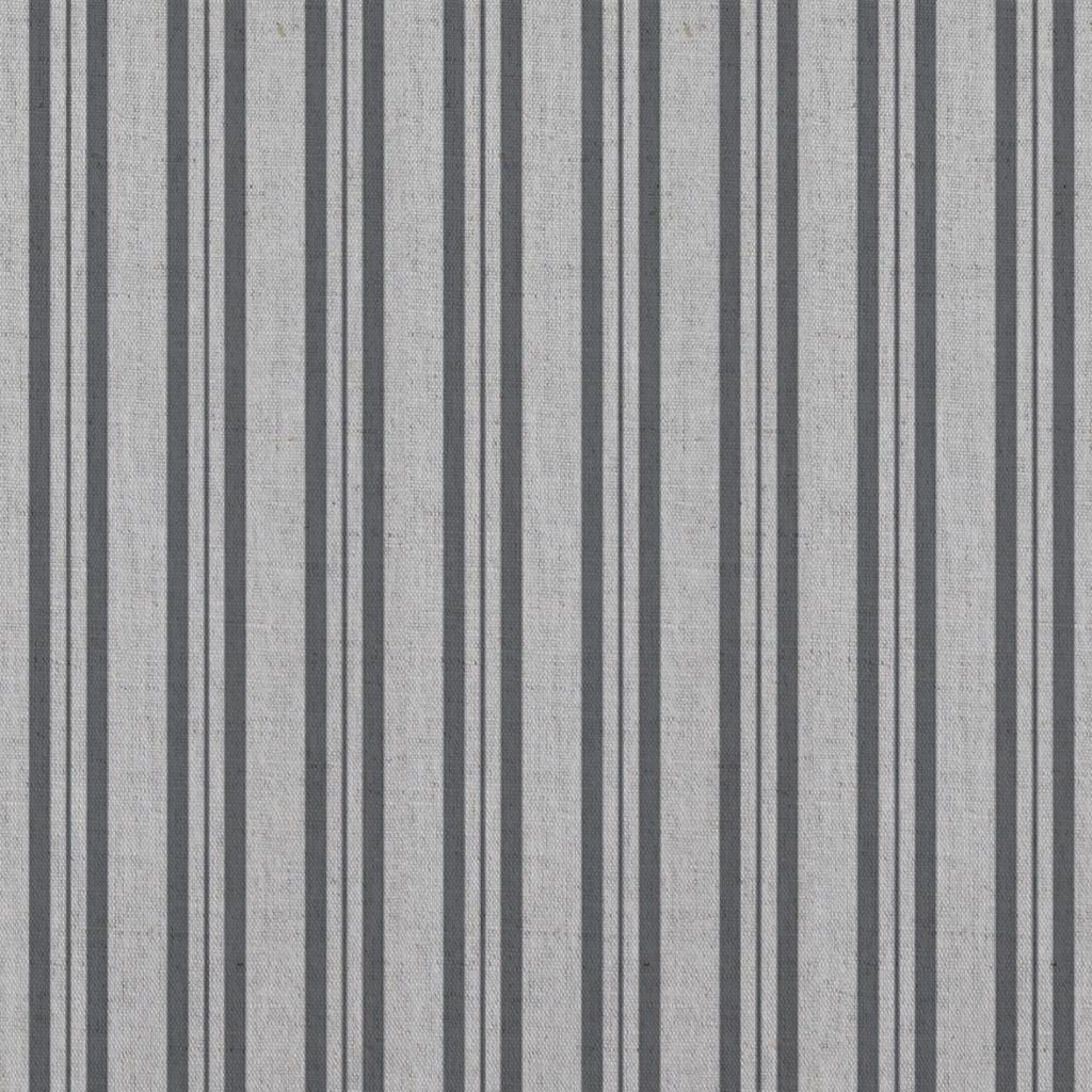 Grey Striped Linen Curtain Fabric - Olga Ash - Natural base fabric.