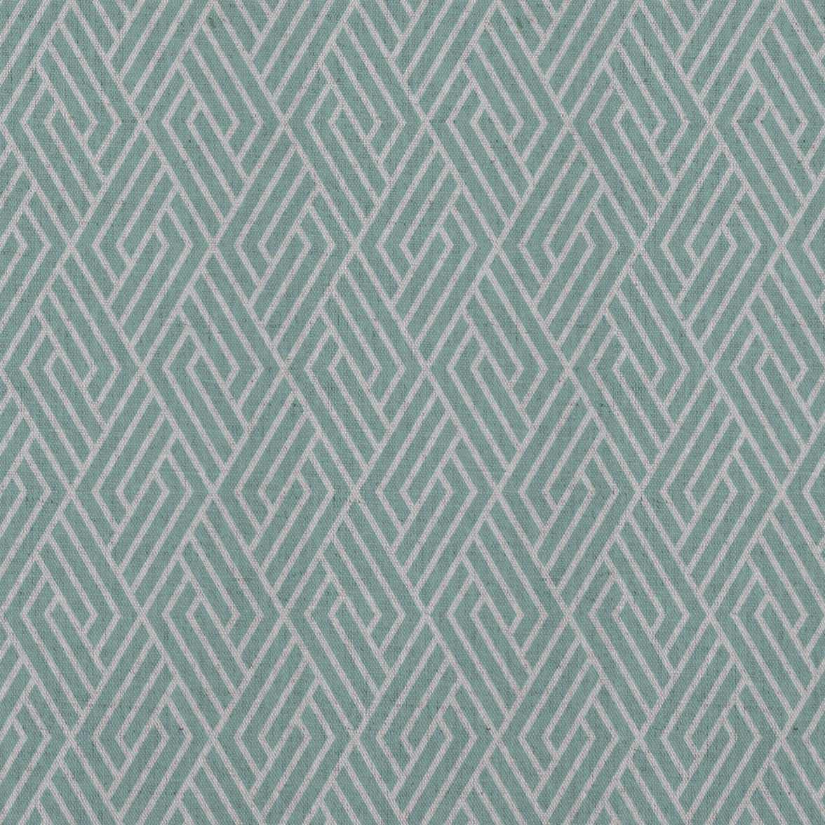Vera Duck Egg - Natural curtain fabric, Light Blue contemporary print