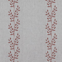 Shena Crimson Red - Natural fabric with botanical Red  print