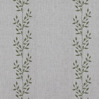 Shena Khaki - Natural fabric with botanical Green print