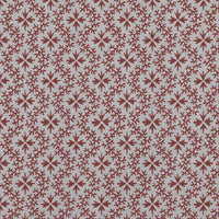 Red Abstract Linen Curtain Fabric - Unica Crimson Red - Natural base fabric.
