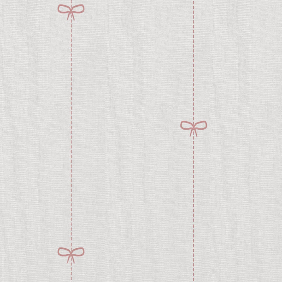 Pink Striped Linen Curtain Fabric - Mimmi Dusty Pink-WHT - White base fabric.