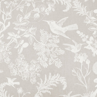 Marianne Almond - Curtain fabric with Grey botanical print