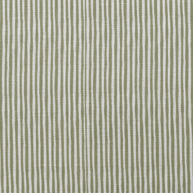 Maisa Moss - Striped curtain fabric, Green stripes. Close Up Photo