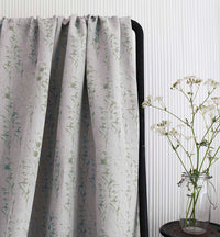 Breeze Moss - Curtain fabric with Green botanical pattern