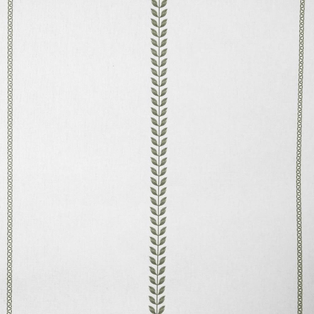 Berit Moss - curtain fabric with Green striped print