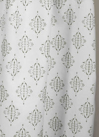Britt Moss - curtain fabric with Green abstract print