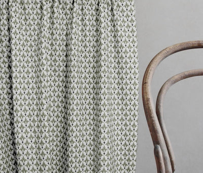 Fiona Moss - curtain fabric with Green abstract print