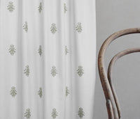 Lisana Moss - Curtain fabric with Green abstract print