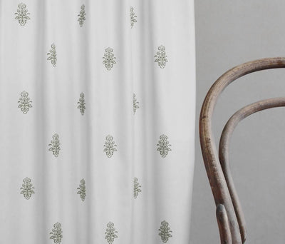 Lisana Moss - Curtain fabric with Green abstract print