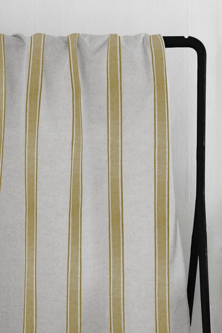 Bella Gold Rod - Curtain fabric with Yellow stripes