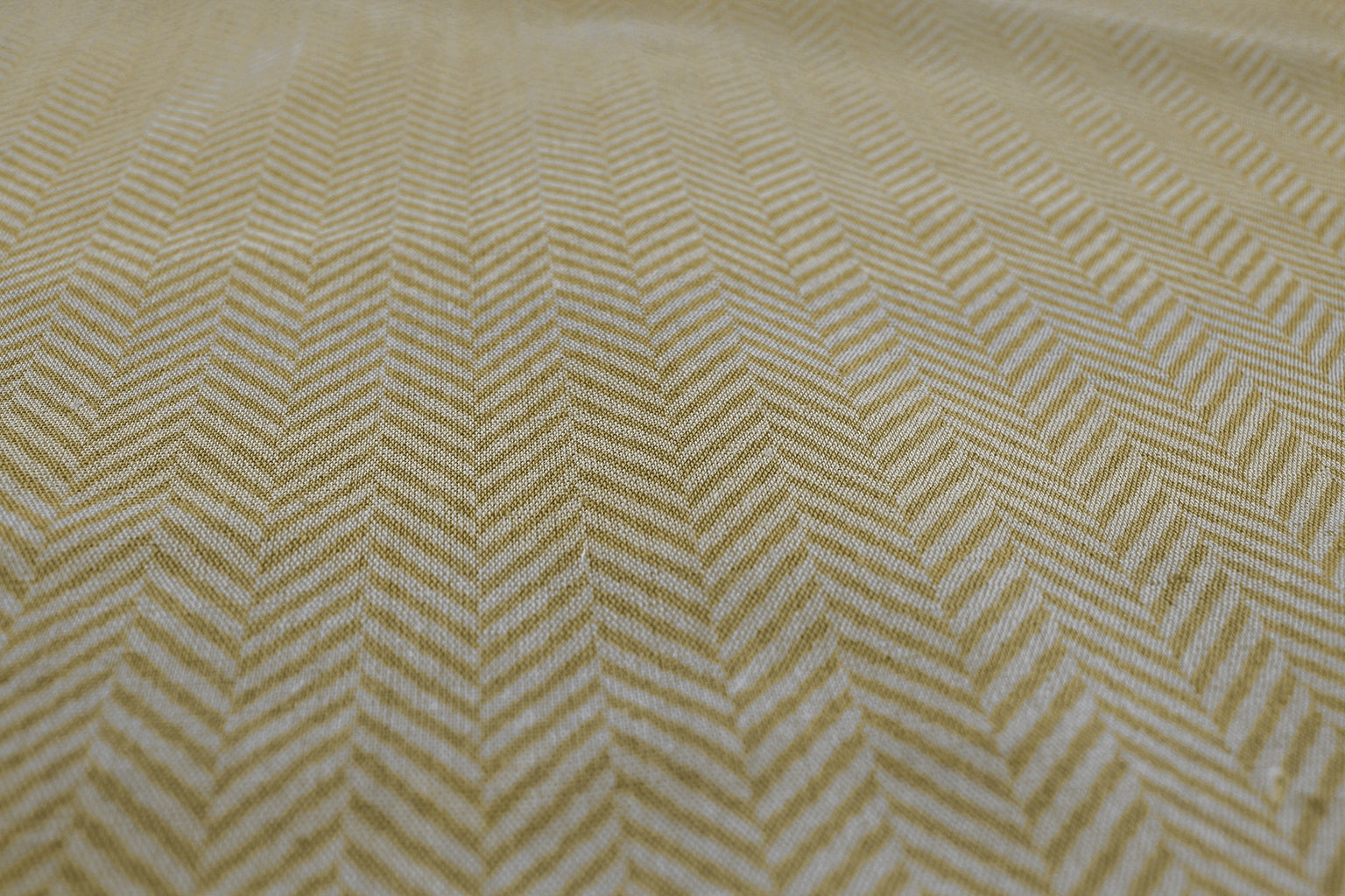 Hugo Mustard- Curtain fabric, abstract mustard yellow herringbone pattern
