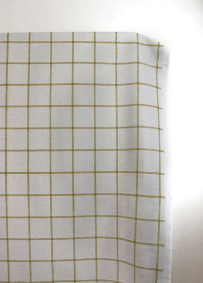 Tove Mustard - Checked fabric with Yellow checks for curtains, roman blinds