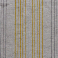 Else-Mustard-  Linen Cotton mix curtain fabric, Yellow & Grey stripes