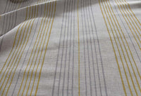 Else-Mustard-  Linen Cotton mix curtain fabric, Yellow & Grey stripes