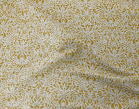 Jasmi Mustard - Curtain fabric with Yellow abstract print