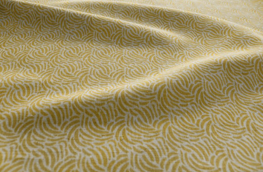 Malena Mustard - Yellow patterned fabric
