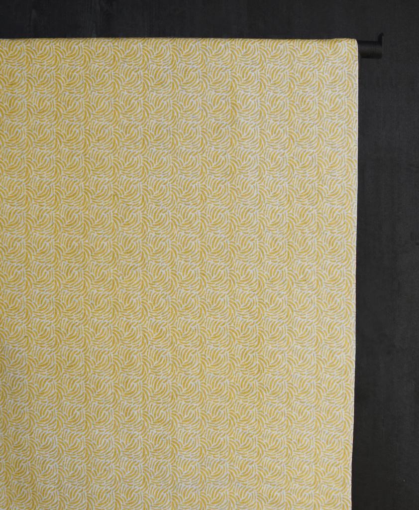 Malena Mustard - Yellow patterned fabric