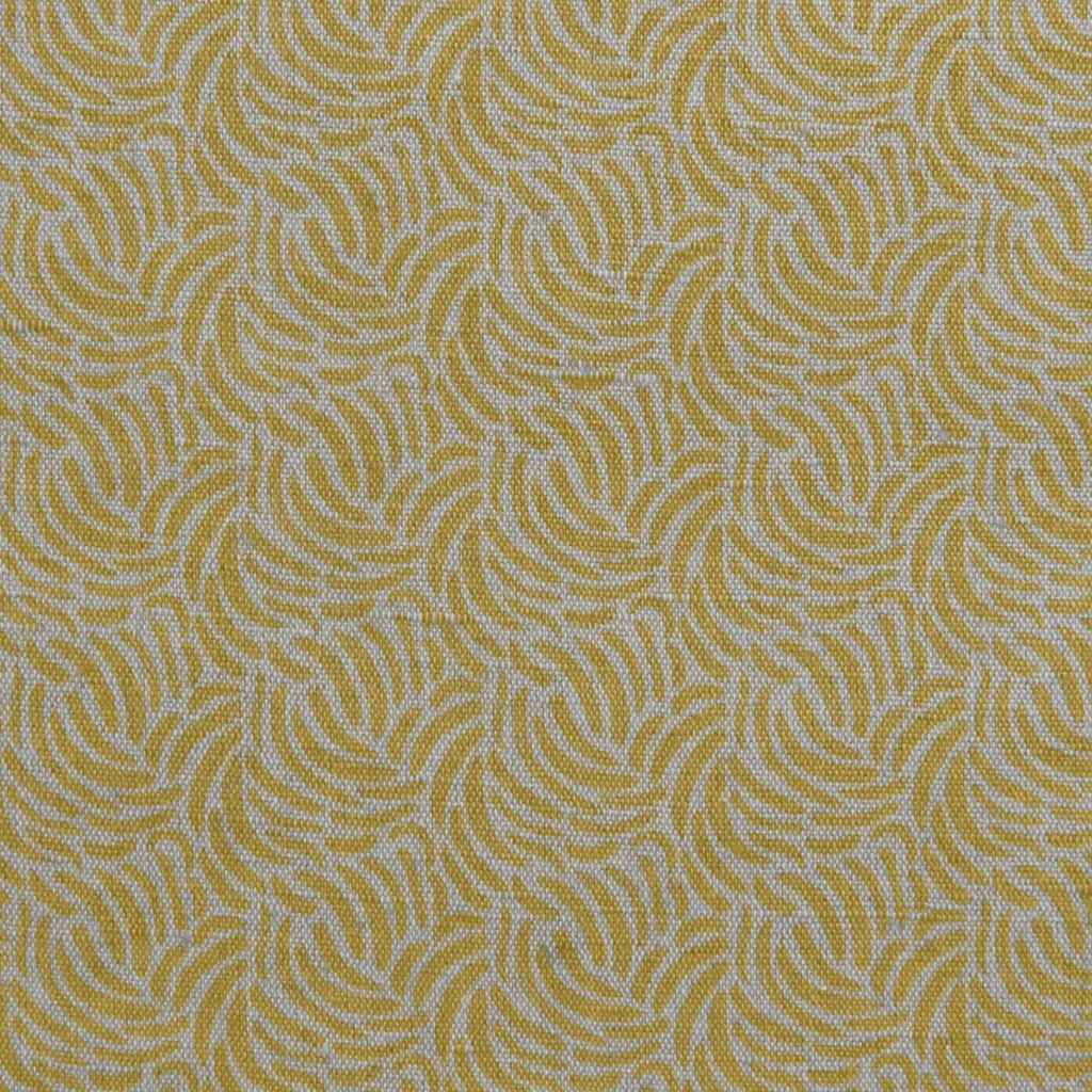 Malena Mustard - Yellow patterned fabric