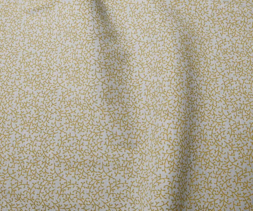 Phila Mustard - Curtain fabric with Yellow botanical print