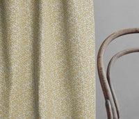 Phila Mustard - Curtain fabric with Yellow botanical print