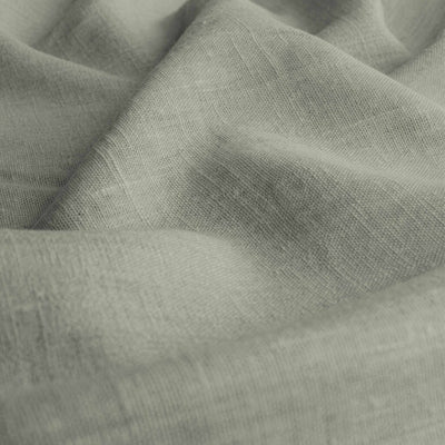 Muted Green Linen fabric - pre-washed 100% linen curtain fabric. Bianco Venice by Ada & Ina.