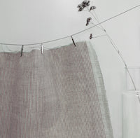 Laila New Blush - Curtain fabric with Pink stripes