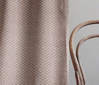 Erle New Blush - Natural curtain fabric, Pink contemporary print