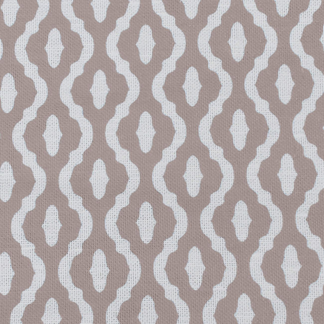 Oona New Blush - White linen fabric, faded Pink abstract print