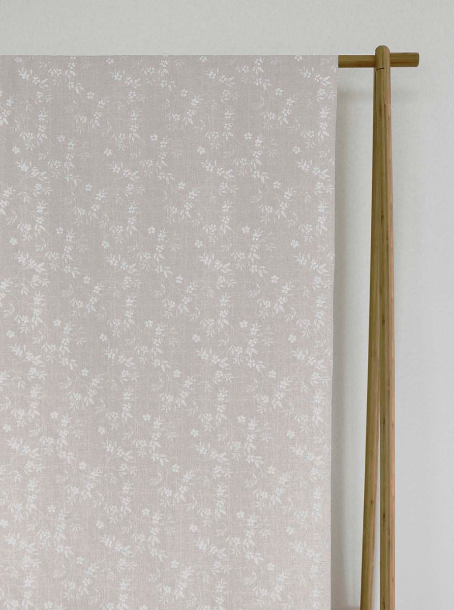 Merisa New Blush - Curtain fabric with Botanical Print