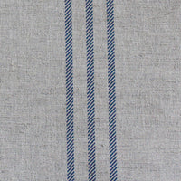 Telma Night Blue - Dark Blue stripes printed on Linen Cotton fabric