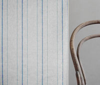 Inari Night Blue - Curtain fabric with Blue striped print