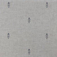 Asli Noir - Natural fabric with classical Black pattern