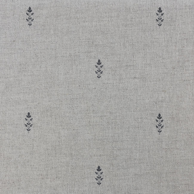 Asli Noir - Natural fabric with classical Black pattern