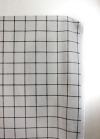 Tove Noir - Checked fabric with Black checks for curtains, roman blinds