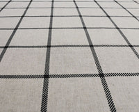 Tove Noir - Checked fabric with Black checks for curtains, roman blinds