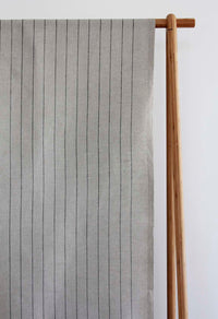 Solveig Noir- Curtain fabric with black stripes