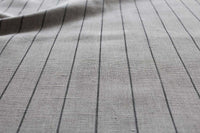 Solveig Noir- Curtain fabric with black stripes