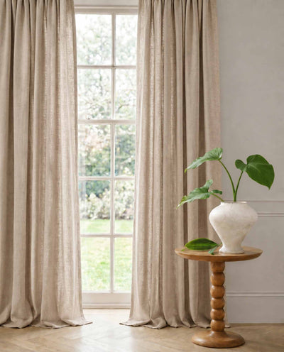 Oatmeal Linen Curtains with cotton lining. Made of soft Linen Cotton. Enni Oatmeal by Ada & Ina