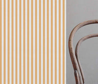 Liliana Ochra-WHT - white striped orange yellow patterned fabric for curtains and blinds